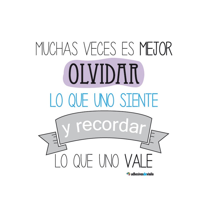 Vinilo decorativo con la frase: 